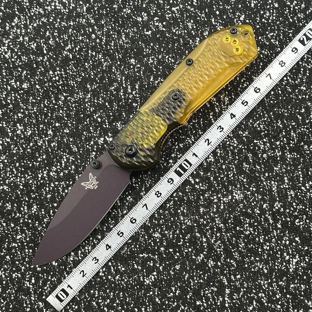 

BM565-1PEI Handle Bearing Outdoor Folding Knife Camping Sharp Self-Defense EDC Tool Knife