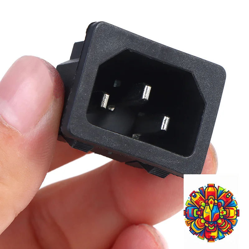 3‑Pin AC Inlet Socket With Rocker Switch 10A 250V Panel Mount Power Plug Connector Electronic Replacement Component