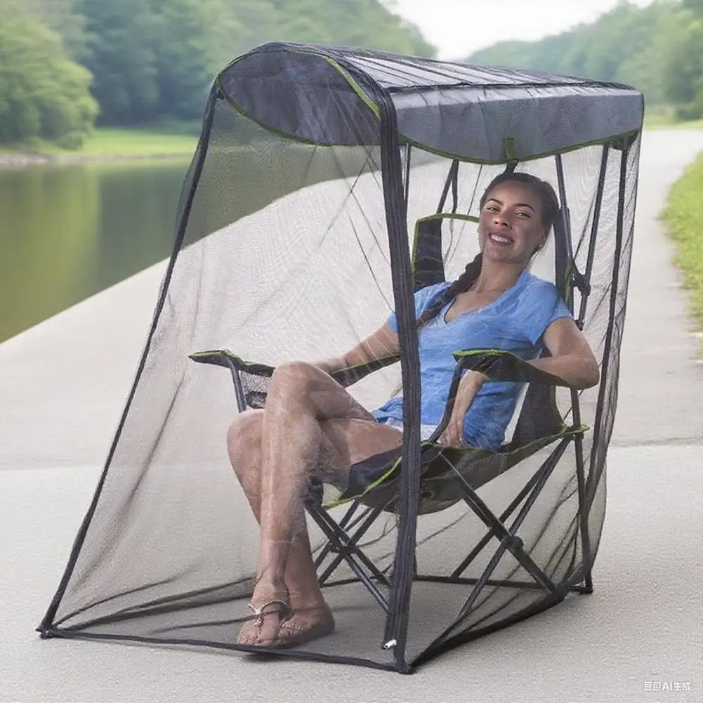 Mosquito Net for Canopy Chair Insect Barrier Mesh Tent Mosquito Netting with Zipper Opening for Camping Fishing Chair with Canop