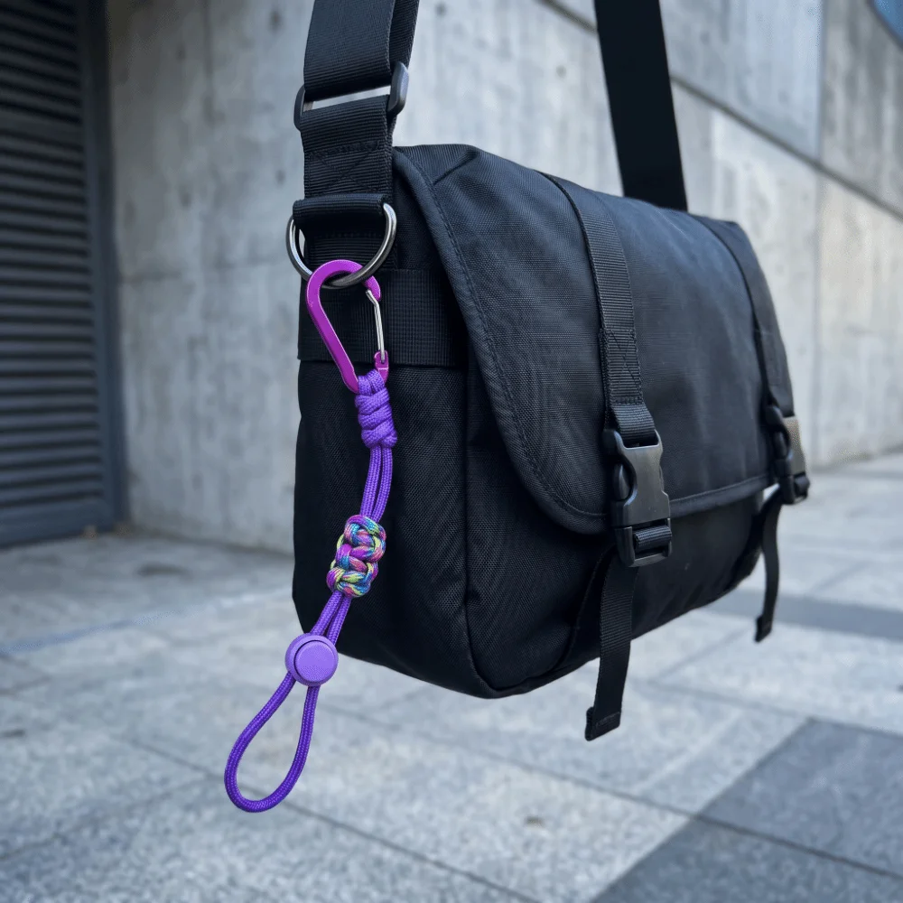 Alloy Water Bottle Lanyard Locking Carabiner Clip Braided Rope Backpack Hook Durable Adjustable Beverage Lanyard Outdoor Use