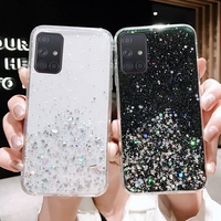 Shiny Glitter Silicone Case For OPPO Realme 3 5 6 7 Pro For Realme 8  8i 9 Pro Plus 9i 10 11 Gold Silver Foil Soft Back Cover