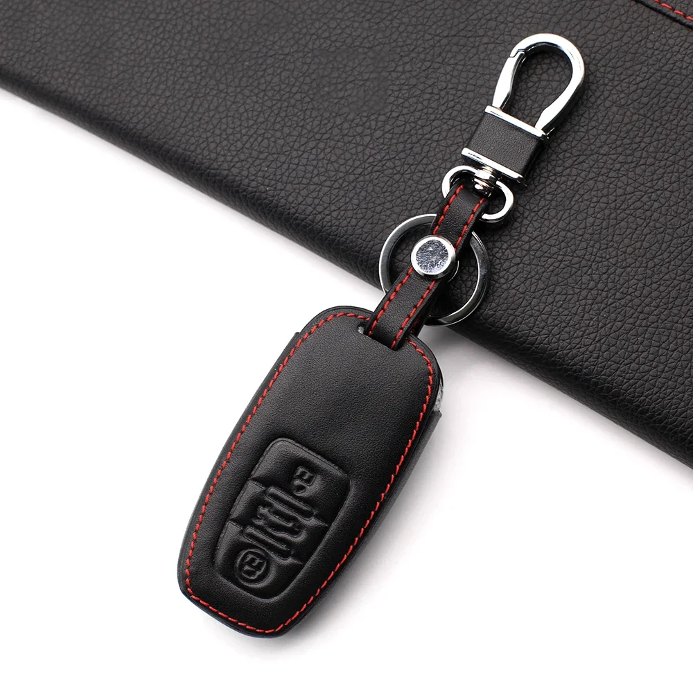 

Для Audi A3 A4 A5 A6 A7 A8 Q3 Q5 Q7 S4 S5 S6 S7 S8 R8 TT Quattro Q3 Q5 Q7 2008-2016 Мягкий кожаный чехол для дистанционного ключа автомобиля