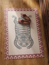 Tiger Mat Red Doorway Carpet Bedroom Decorative Tiger Rug Kitchen Floor Mats Oversized Living Room Alfombra Tapete ковер 러그 Home