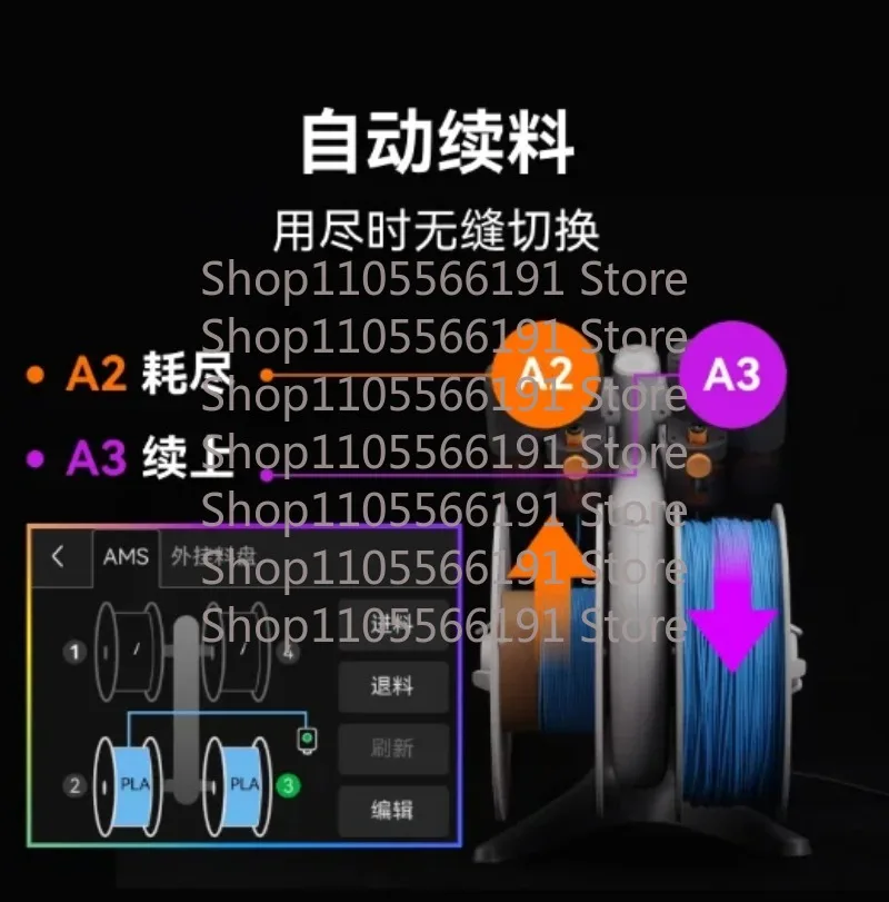 AMS Lite Set Top Screw Bag Lite 3D Printer Automatic Feeding System, Home Intelligence, Colorful Multi-Material Printing