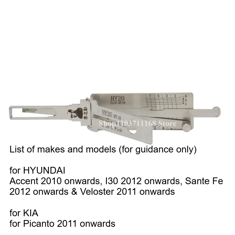 

1P Ganzua LISHI 2 IN 1 HU64 HU66 HU92 HU101 HU83 HU100 HU100R HY20R NSN14 F038 VA6 TOY2018 K5 Lock Picks for Cars tool Picklock