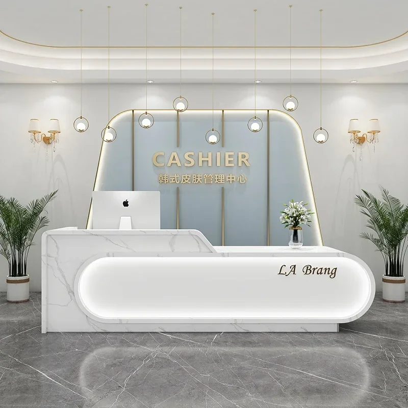 Atril Reception Counter Pulpito Beauty Salon Desk Customer Center Tables Desks Front Table De Professional Office Furniture