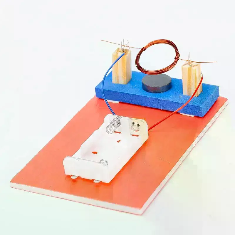 1 Set Metal Coil Magnetism Physics Science Experiment Aids For Students DIY Electromagnetism Electrical Motor Model