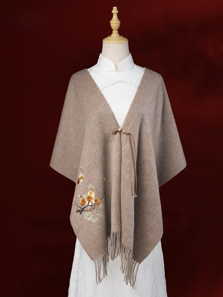 Echarpe-en-laine-pure-petit-jaet-thi-protection-chaude-ethnique-accessoires-d'hiver-pour-maman-cadeaux