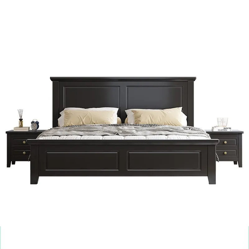 

Medieval style solid wood bed, small apartment single bed