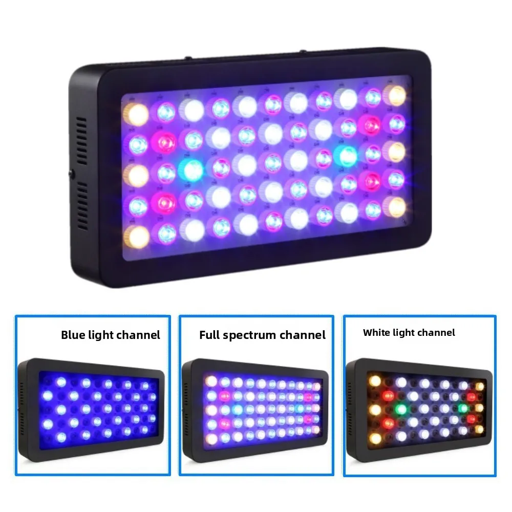 LED Aquarium Light Lens Plant Light Dimmable 100-240V 165W Coral Breeding Saltwater Fish Tank Lighting Enhancer