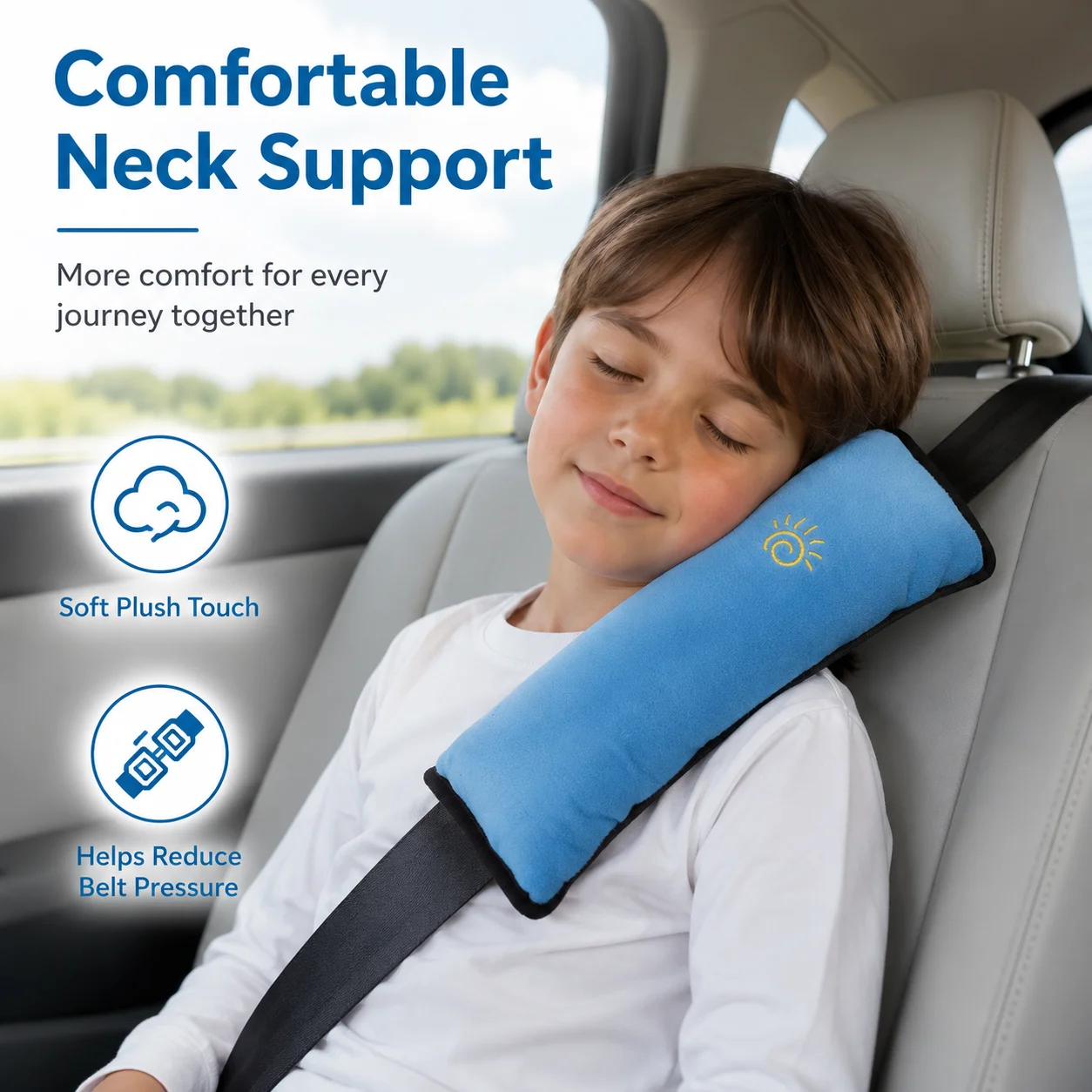 Child Car Safety Belt Adjuster, Anti-Choke Shoulder Protector, Universal Seat Belt Positioning Clip for Kids