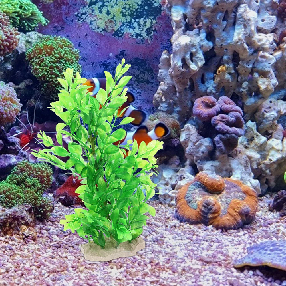 

2Pcs Artificial Aquarium Plants Bright Color Natural Fish Tank Decoration Fake Water Plants for Small Fish Tanks