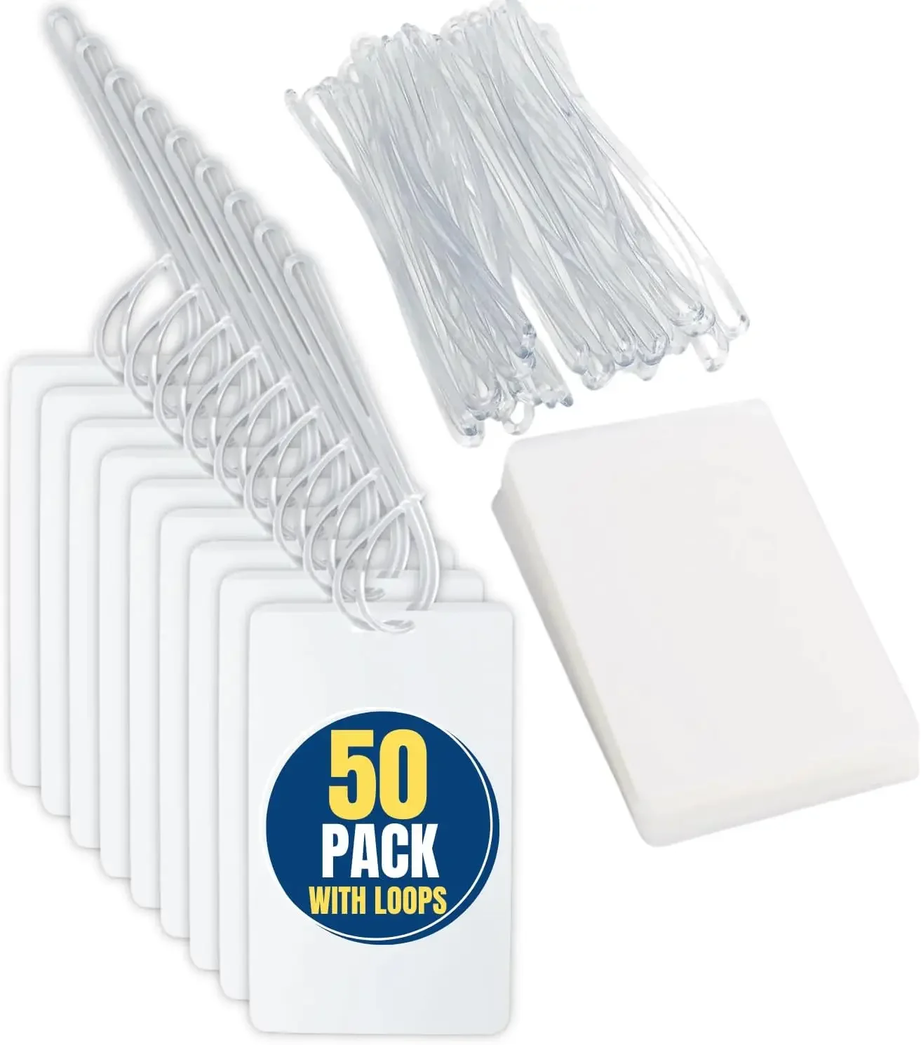 1 офисная ламинирующая багажная бирка с петлями, пакеты для ламинирования 5 мил, пакеты для багажных бирок, 2 1/2 x 4 1/4 дюйма, 50 шт.