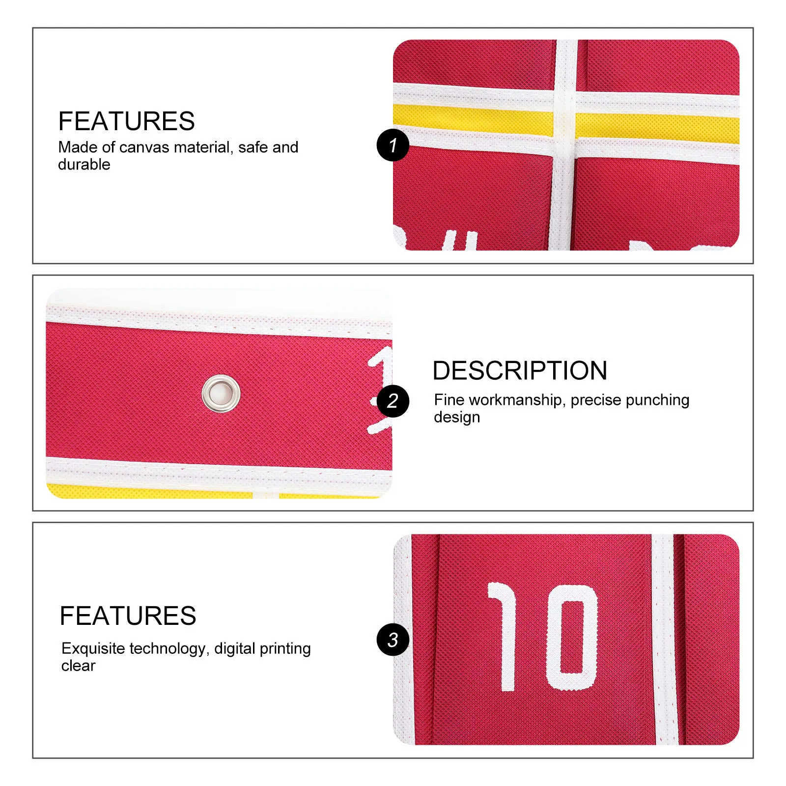 

1Set Hanging Storage Bag Wall-Mounted Pocket Chart Multi-Function Organizer Canvas Iron Storage Accessory