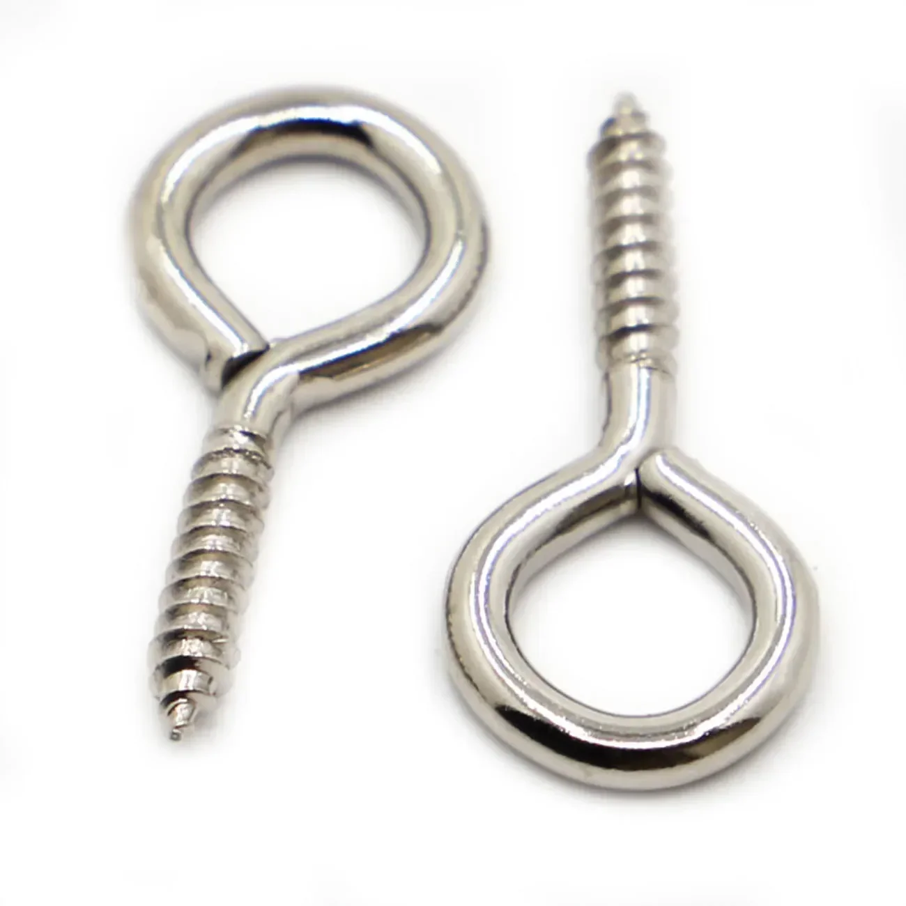 0# 1# 2# 3# 4# 5# 6# 8# 10# 12# 14# Nickel Plated Carbon Steel Eye Screw Hooks Self Tapping Screws Hook Ring Eyelet Hooks