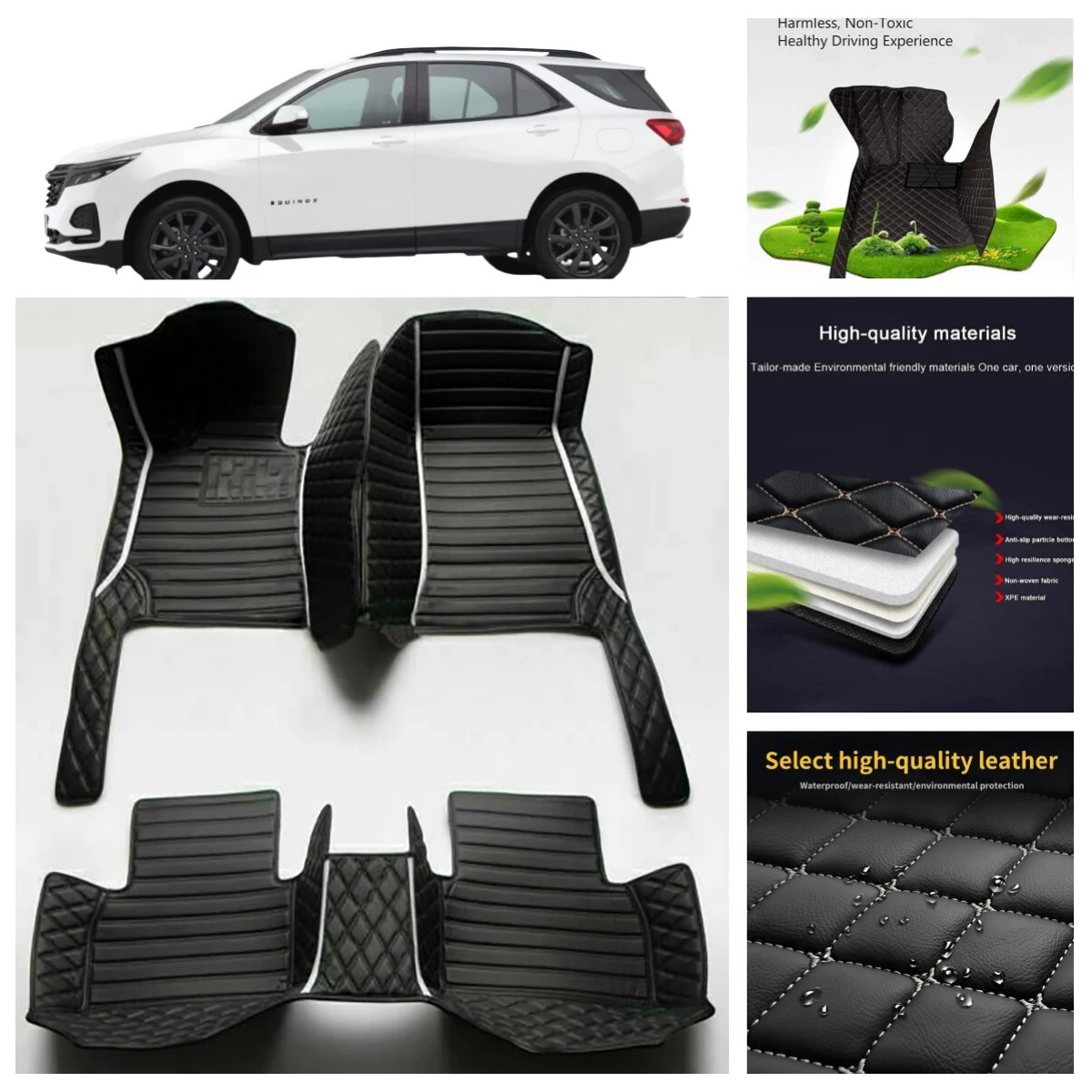 لتويوتا أفالون الهجين أوريس السيارات السجاد بولي Leather الجلود مخصص الحصير سيارة مقاوم للماء القدم Coche اكسسوارات بطانات