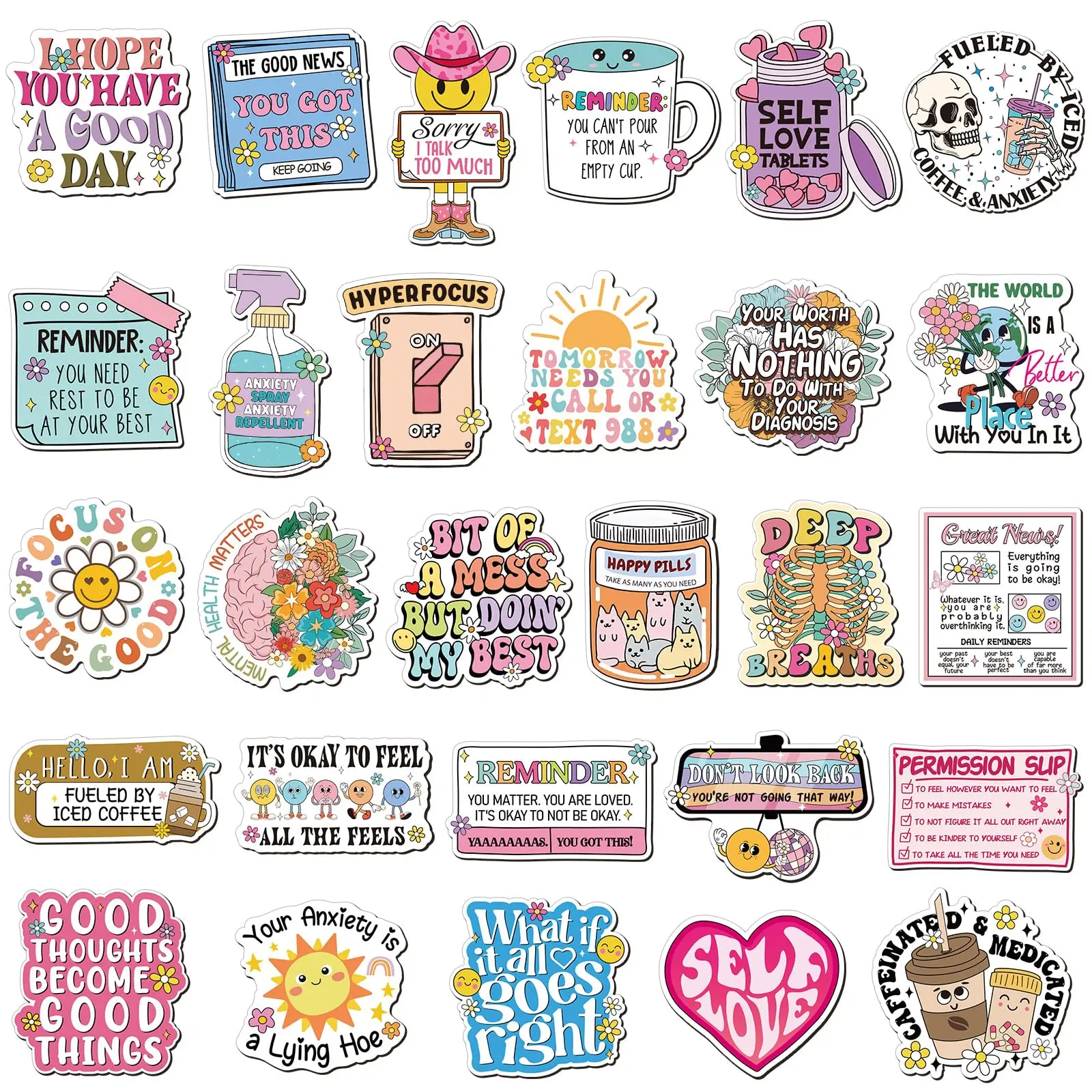 

28 Pcs Inspirational Magnets Mental Health Fridge Magnets Motivational Funny Fridge Locker Magnetic Decal Smile Self Reminder Po