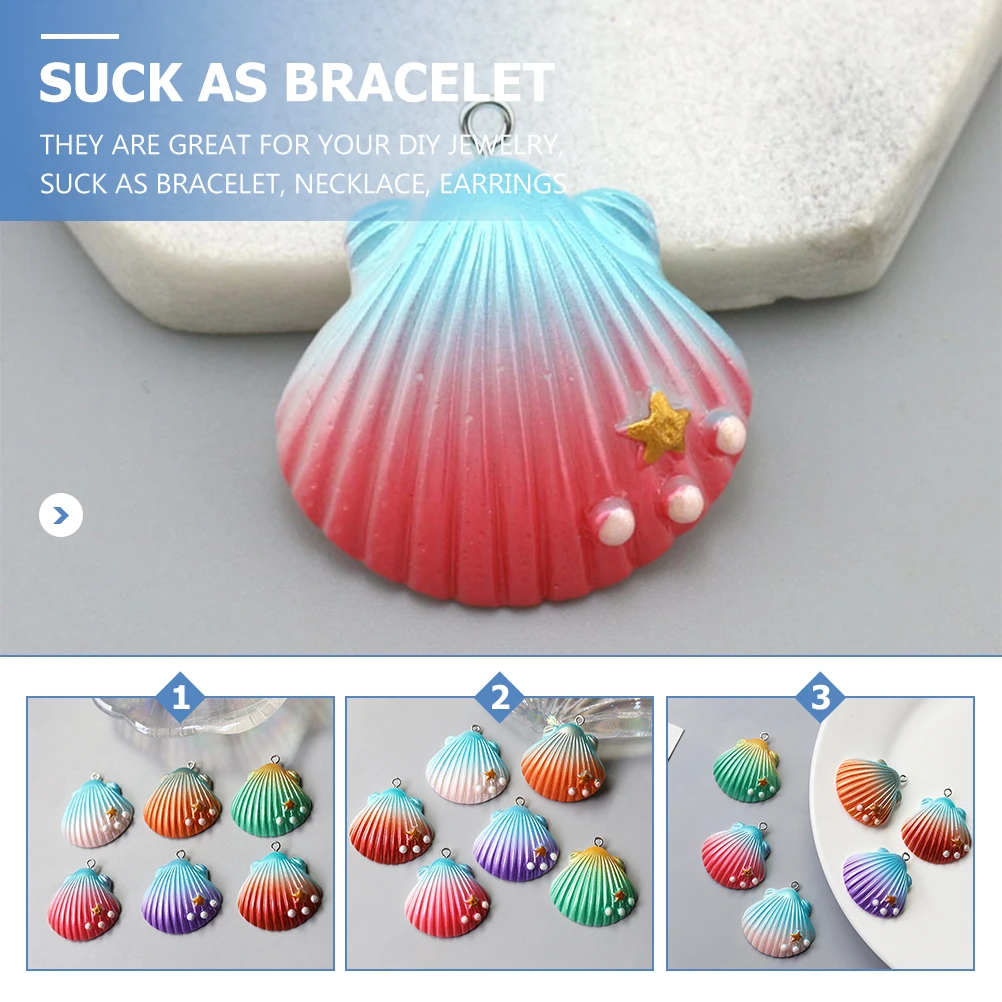 

30 pcs Shell Pearl Jewelry Accessories Resin Diy Pendant Earring Necklace Bracelet Charms Keychain Hanging Ornament Jewelry