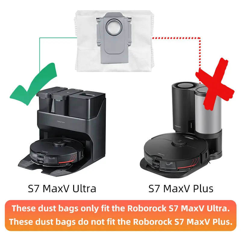 For Roborock S7 MaxV Ultra S7 Pro Ultra Accessories S7 MaxV Plus Main Side Brush Mop Hepa Filter Dust Bag Robot Vacuum Cleaner