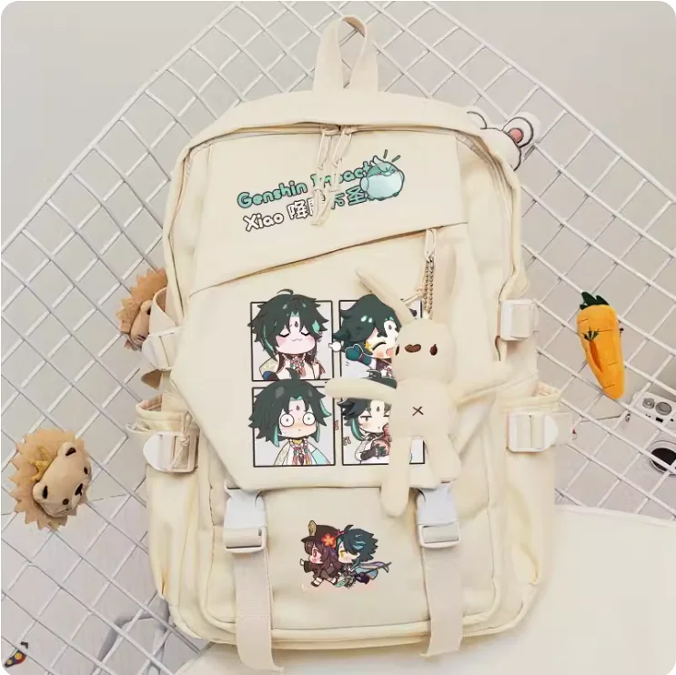 

Anime Genshin Impact Xiao Schoolbag Backpack High-capacity Computer Casual Shoulder Bag Student Messenger Bag 2053