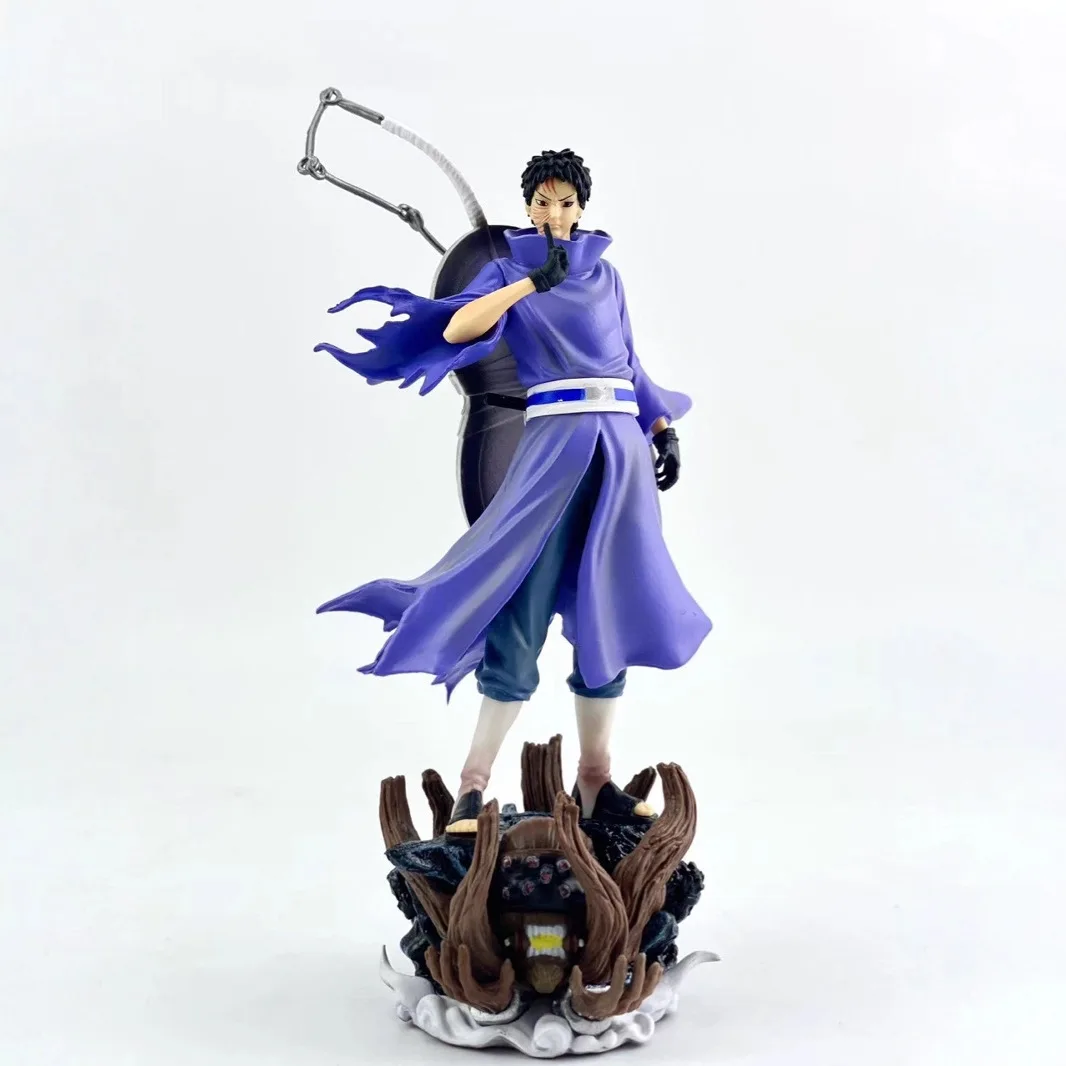 Naruto Anime Figures Uchiha Obito Standing Posture Double Headed Sculpture Action Doll Pvc Model Statue Ornament Toys Gifts