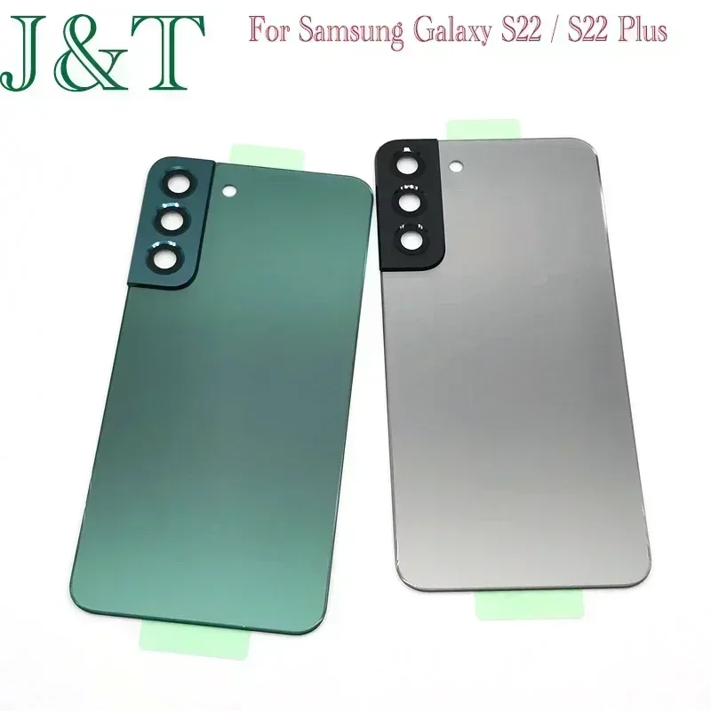 Back Battery Rear Glass Cover For Samsung Galaxy S22 Plus 5G S906 S906B/DS S22+ Battery Case Housing Adhesive With Camera Lens image 2