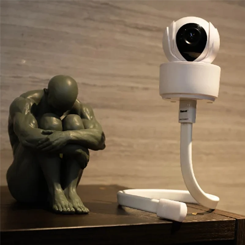 B92B-Gooseneck Camera Holder Baby Monitoring Bracket 1/4 In Thread Punch-Free Camera Bracket For Indoor Use