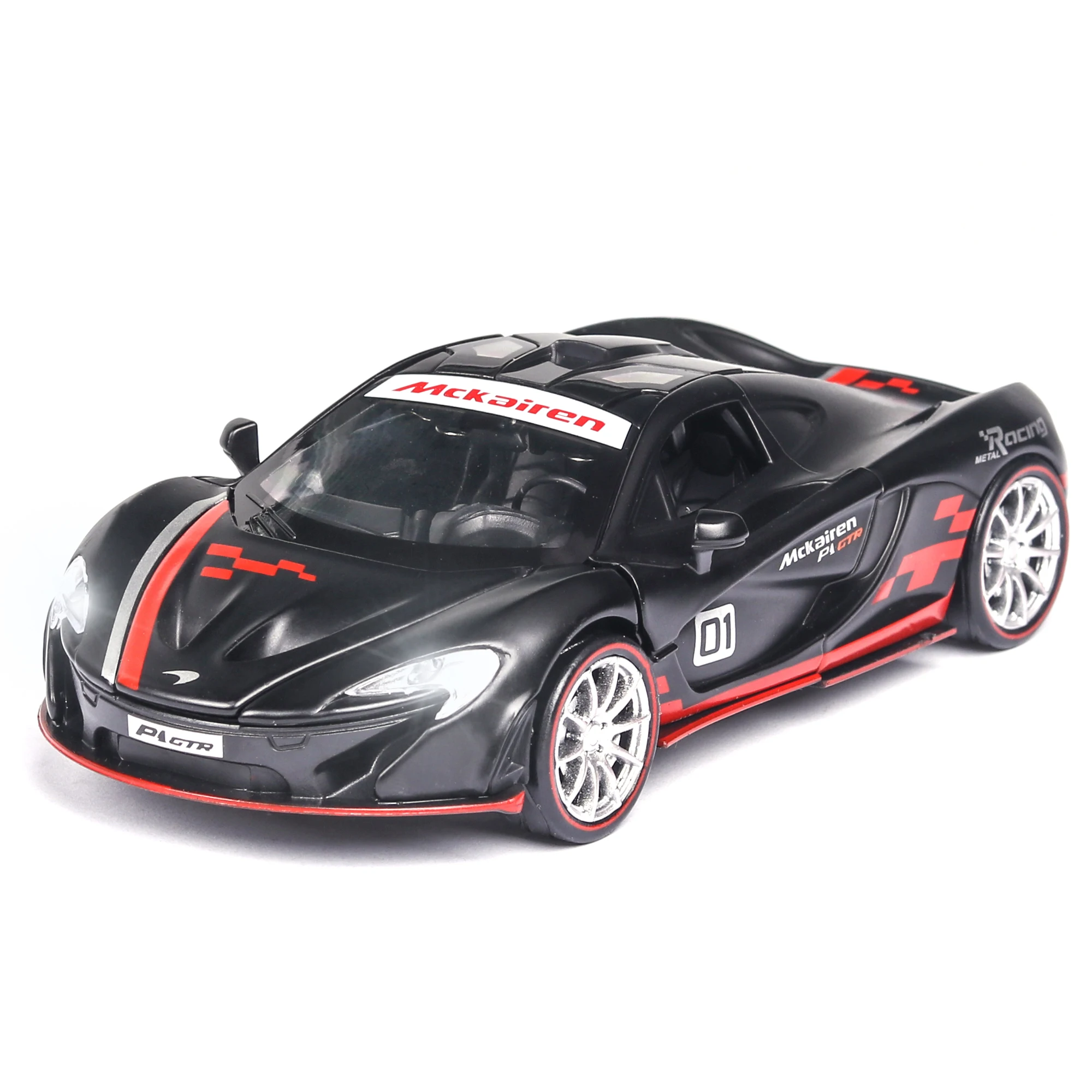 1:32 McLaren P1 Hot Sale High Simulation Supercar Car Model Alloy Pull Back Kid Car Toy 2 Open Door Children\'s Gifts Wholesale