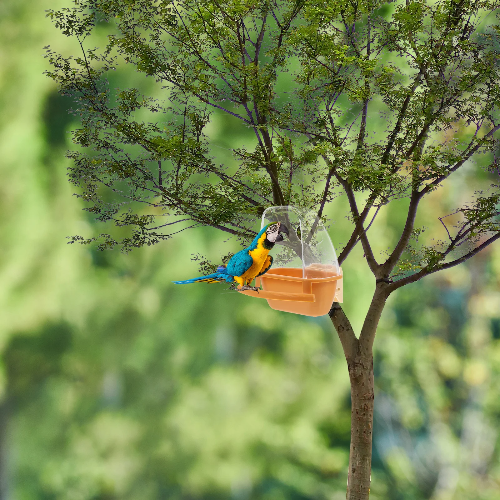 

Outdoor Plastic Bird Feeder Large Capacity Bird Cage Food Feeder Durable Feeding Cup for Small Birds Rabbits Hamsters