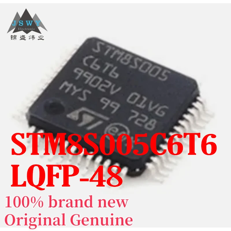 

(10/50 pieces) STM8S005C6T6 STM8S005 LQFP48 Microcontroller Chip, Brand New Original, Free Shipping