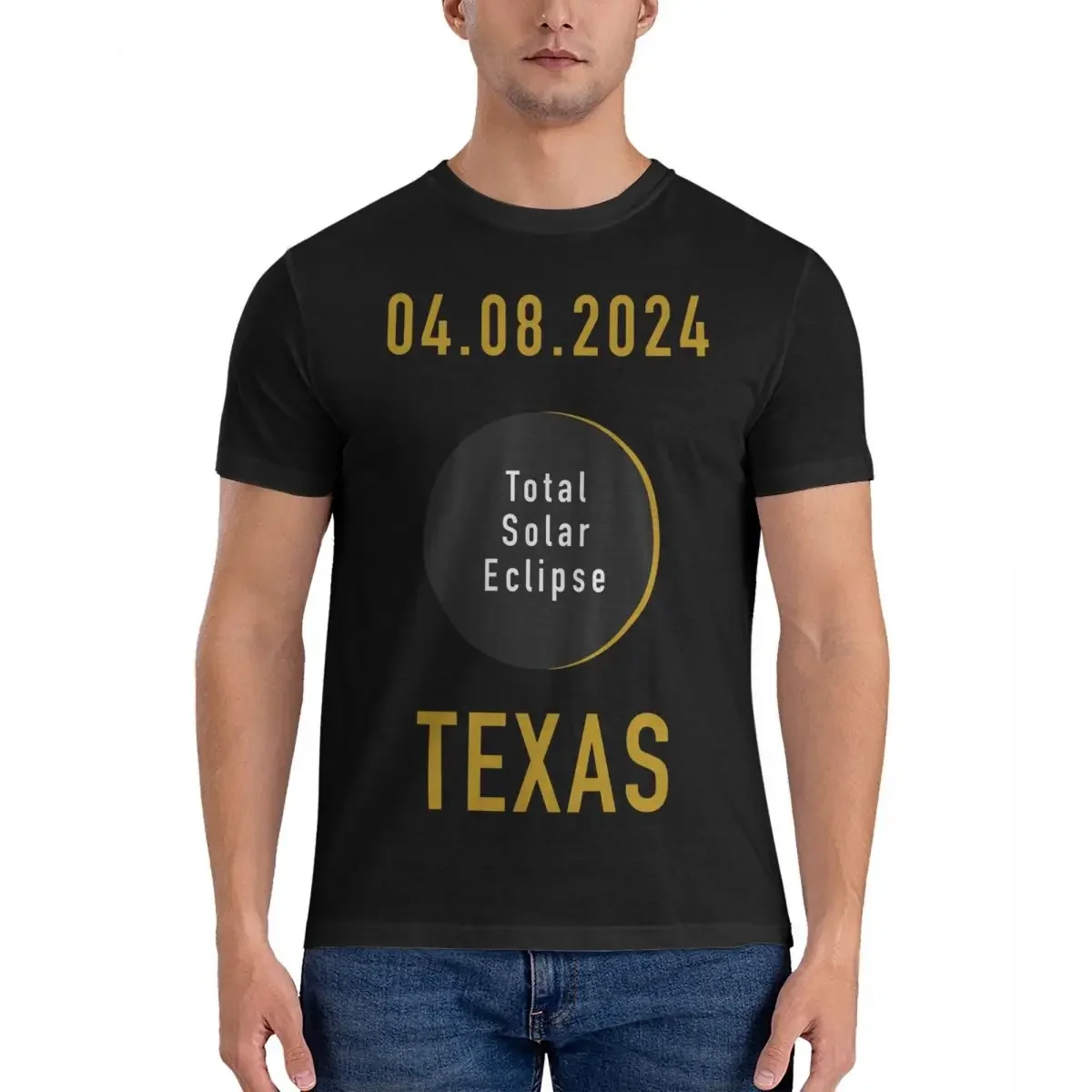 

Texas Total Solar Eclipse April 8 2024 Awesome Oversized T Shirt Cotton Mens Women Man Tee Graphic T Shirts Short Sleeve Tops