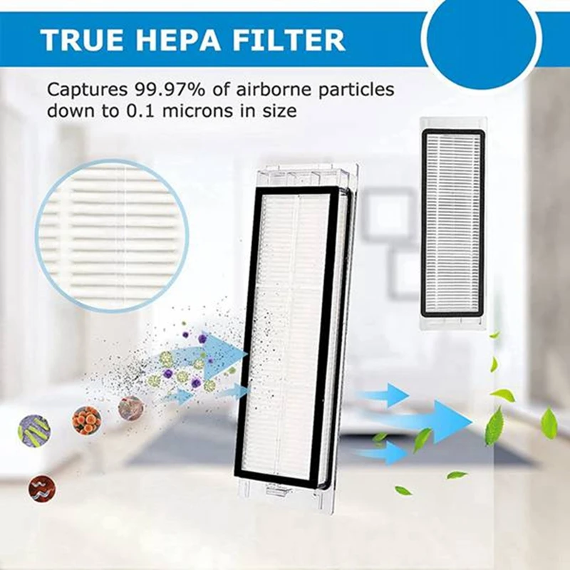 A26T-16PCS aspirador de pó escova e filtro conjunto para roborock s50 s51 sdjqr01rr sdjqr02rr aspirador peças reposição