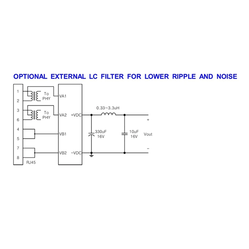 DP1435 12V Poe โมดูล Solid Capacitor ฝัง Pin ประเภทมาตรฐาน 48V อะไหล่ทดแทนขนาดเล็กรองรับ 100M Gigabit