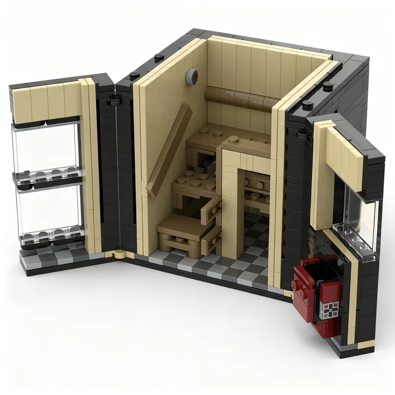 478pcs MOC Small Finnish Sauna City Model Toy Building Blocks Construction Christmas Gifts Kids Education Creative Birthday DIY