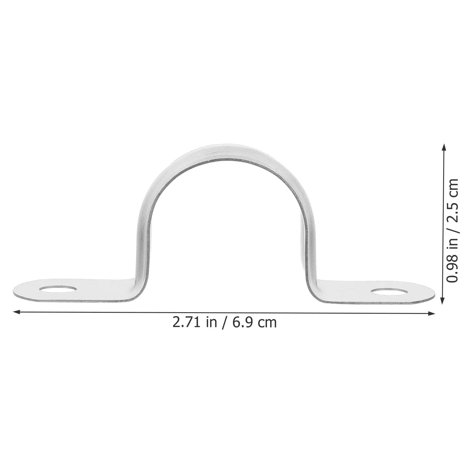 100Pcs Stainless Steel Pipe Strap Clips U Tube Clamps Heavy Duty Tube Fixing Clamps Cable Wire Cord Strap Clips for Outdoor