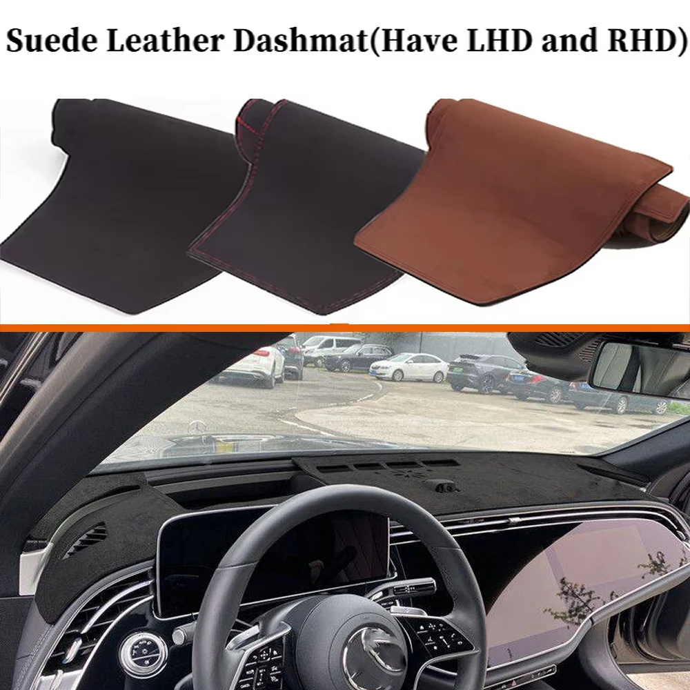 

Для Mercedes Benz E-Class W214 S214 X214 200 250 300 220D замшевый кожаный коврик для приборной панели, коврик для приборной панели, аксессуары для стайлинга автомобилей