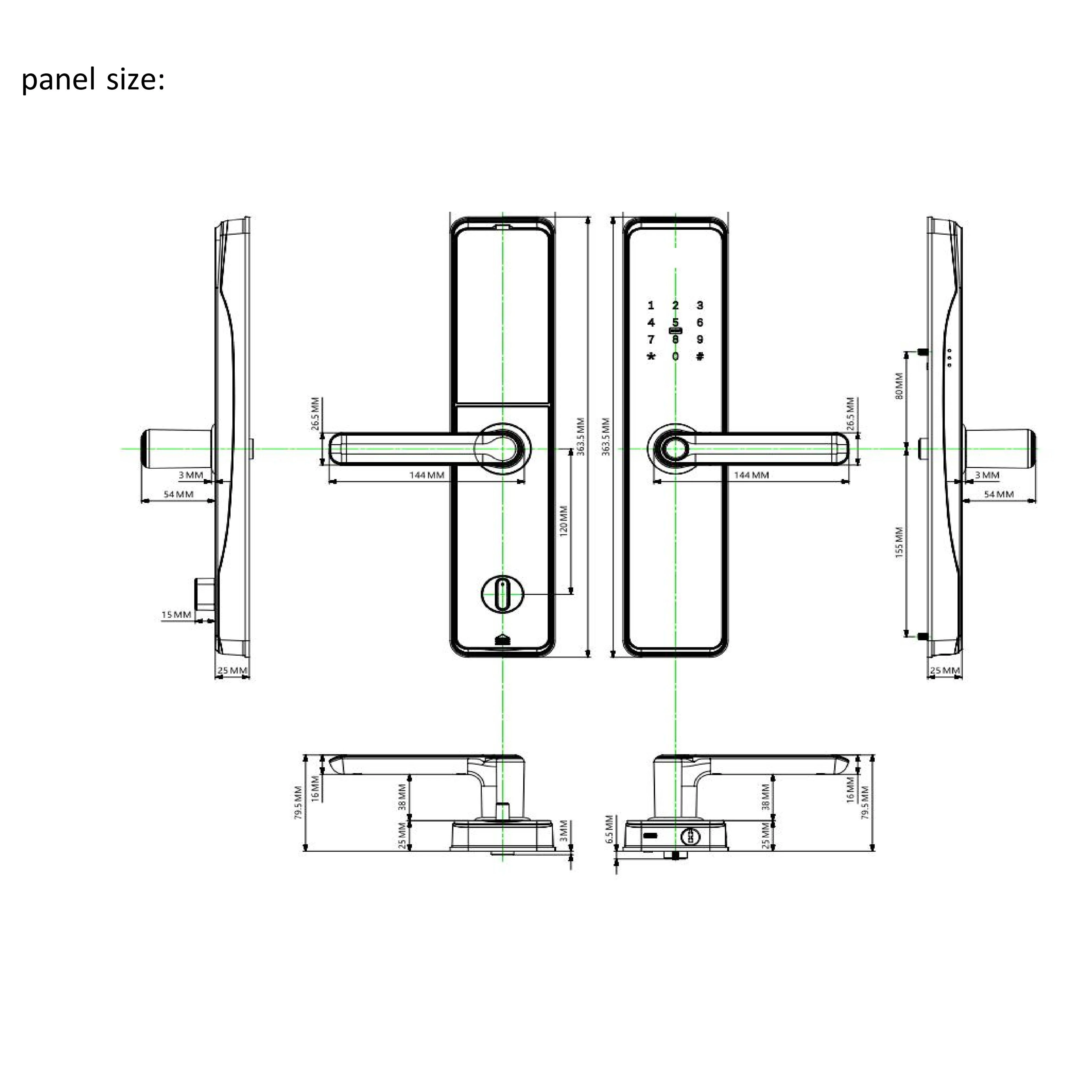 July005 Top Selling Electronic Smart Lock Intelligent Lock Fingerprint Password Key Home Office Security Door Lock
