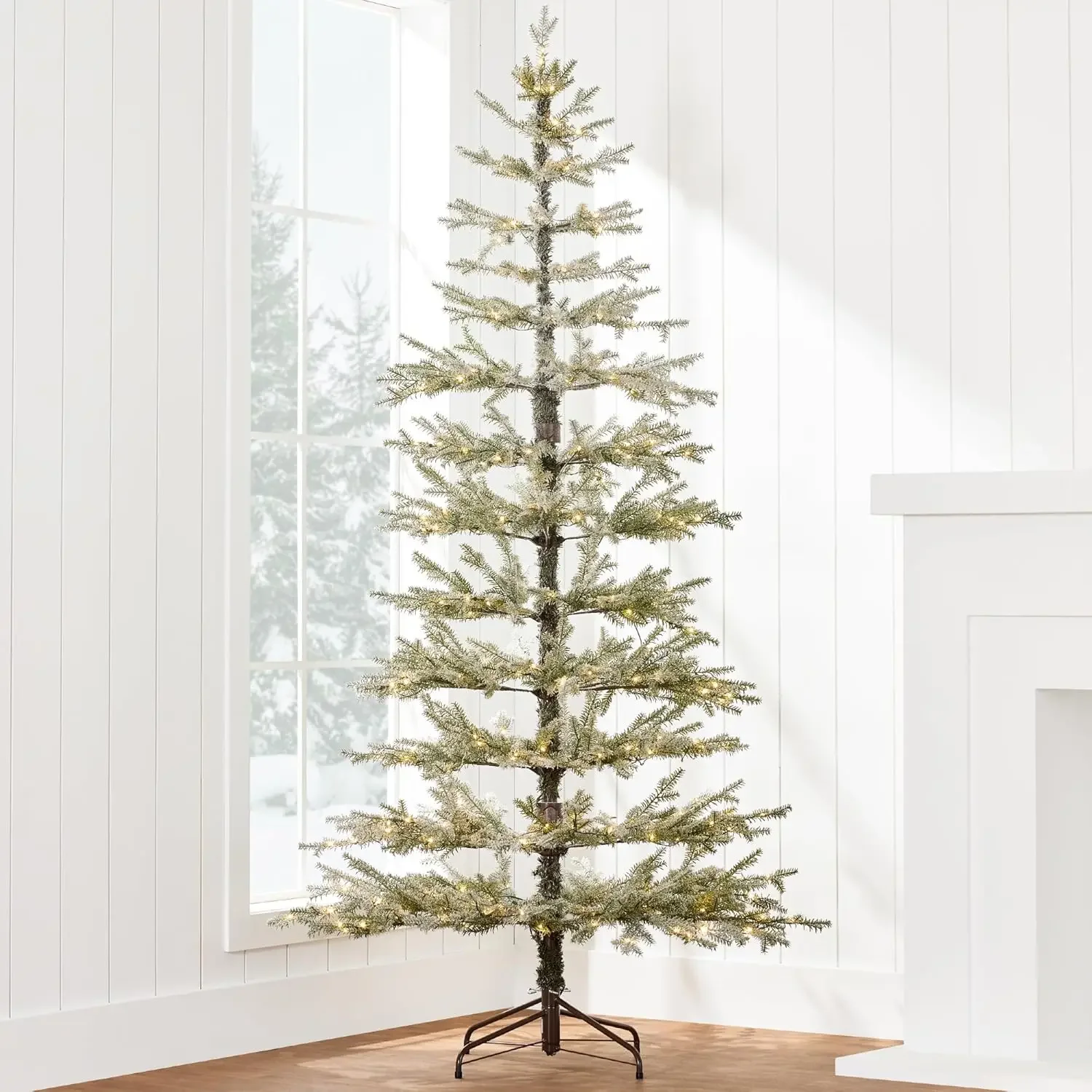 Vorlich beleuchteter, spärlicher Weihnachtsbaum, 1,8 m, künstliche, beflockte Kiefer, Weihnachtsdekoration, Aspen Noble Tanne