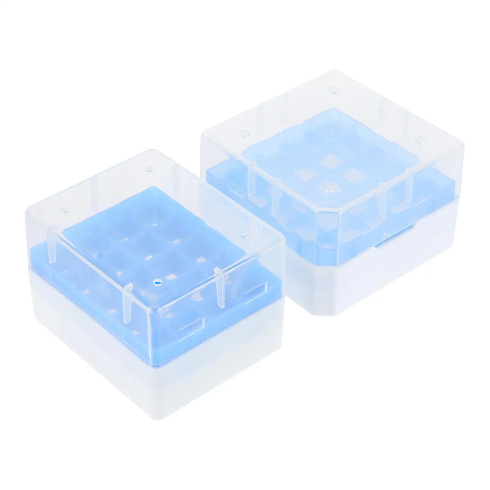 

2pcs Cryovial Storage Box PP Material Test Tube Holder Lab Use Multi Compartment Fits Various Specs Easy Cleaning Storage