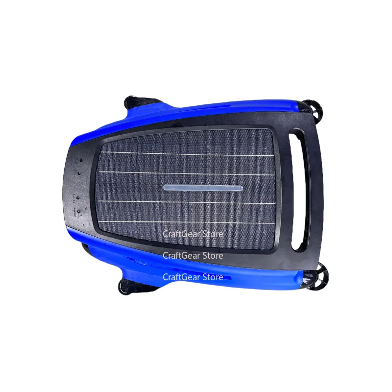 Solar-powered robotic pool surface skimming cleaner with 24/7 continuous cleaning