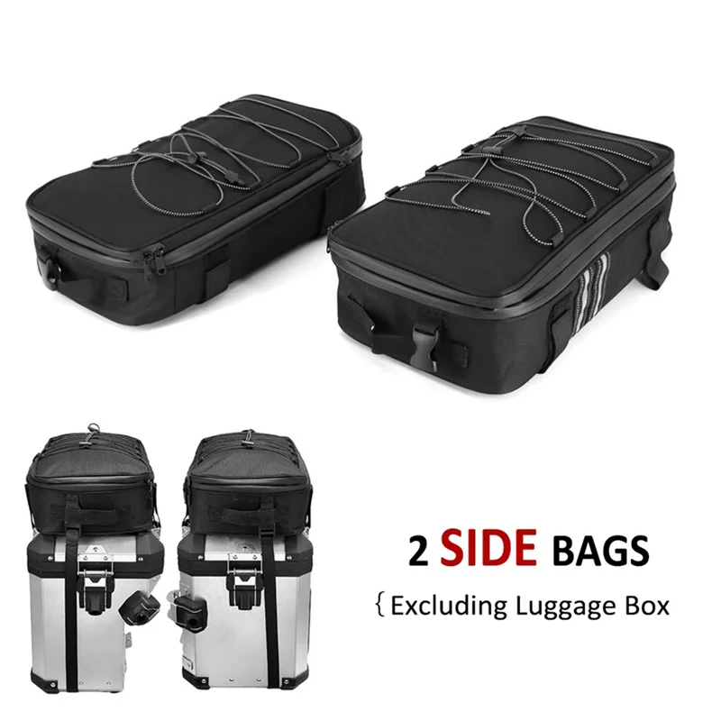 

Leading-Edge-2PCS Motorcycle Aluminum Case Left&Right Luggage Bag Rear Seat Tail Box Bag For BMW R1200GS R1250GS F650GS F700GS F