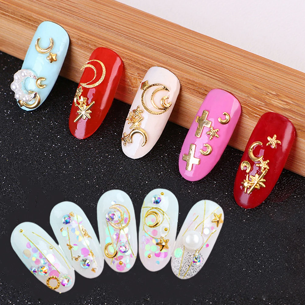 

Silver Decorations Pearl Jewelry Night Sky Charms Women Elegant Nail Art Supplies Stylish Accessories Nail Charms