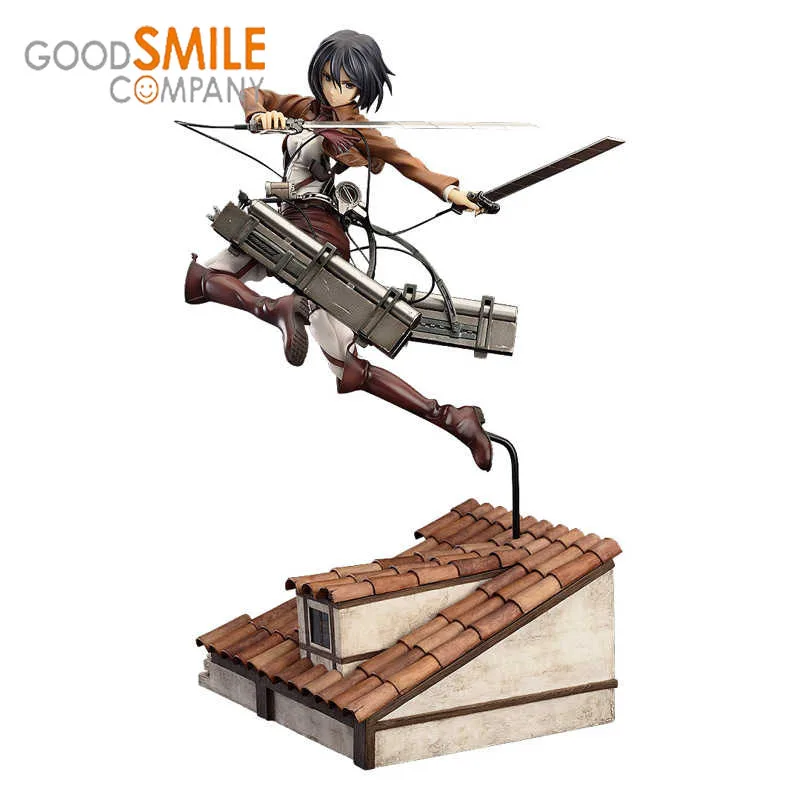 Genuine Original GSC Attack on Titan Mikasa·Ackerman PVC 1/8 28CM Action Anime Figure Collectible Model Dolls Statuette Ornament