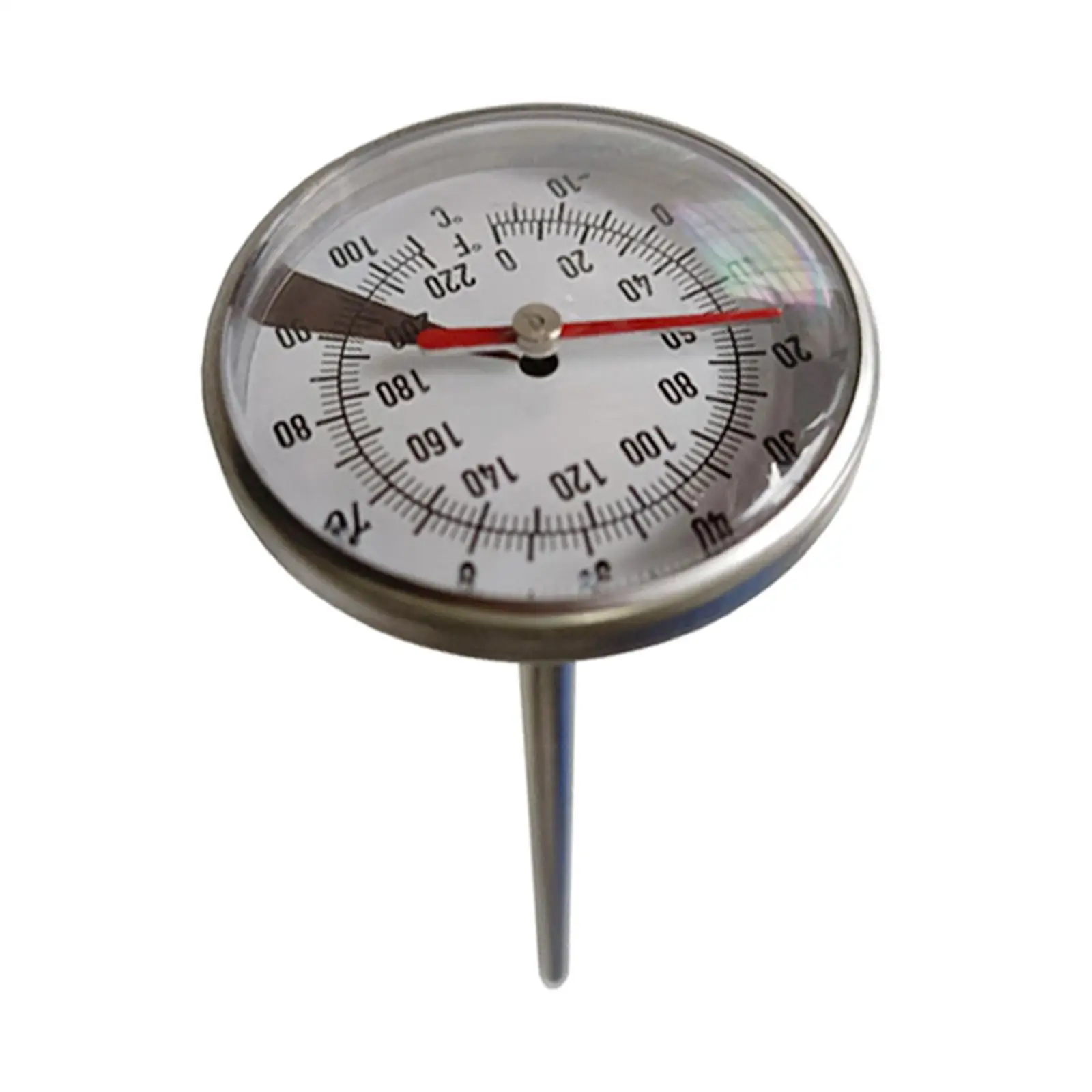 Metal Thermometer Multifunction 1.37inch Dial Household Waterproof Kettle Thermometer for Roast Barbecue Pot Drinks Thermometer