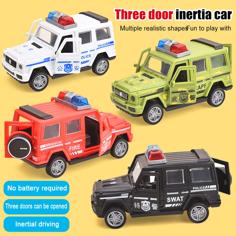 Gesimuleerde brandbestrijdingsscène Mini Pull Back Toy Vehicle Wind Up Police Truck Ambulance Cadeau voor kinderen Jongens