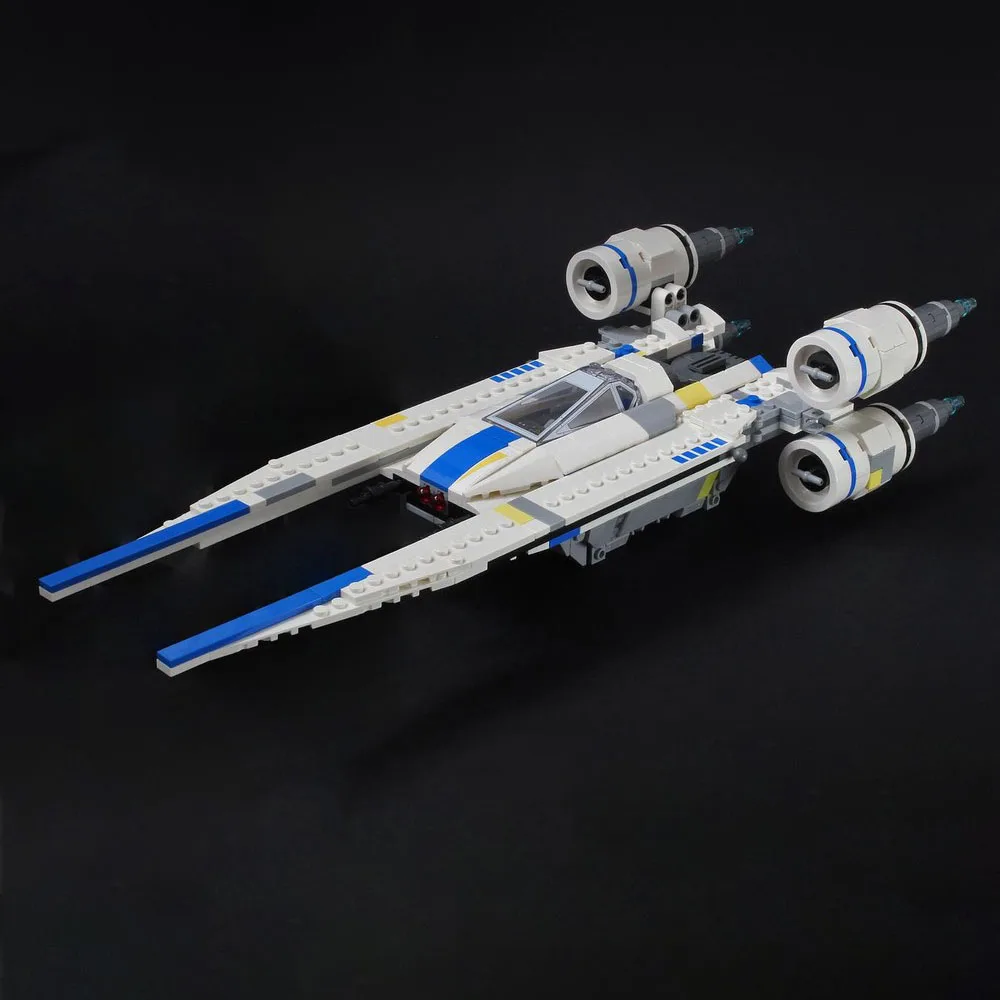 

570 шт. MOC Space Wars Space Battleship, набор строительных блоков U-образный мод-истребитель, сделай сам, модель в сборе, игрушки 75399, подарок для мальчиков