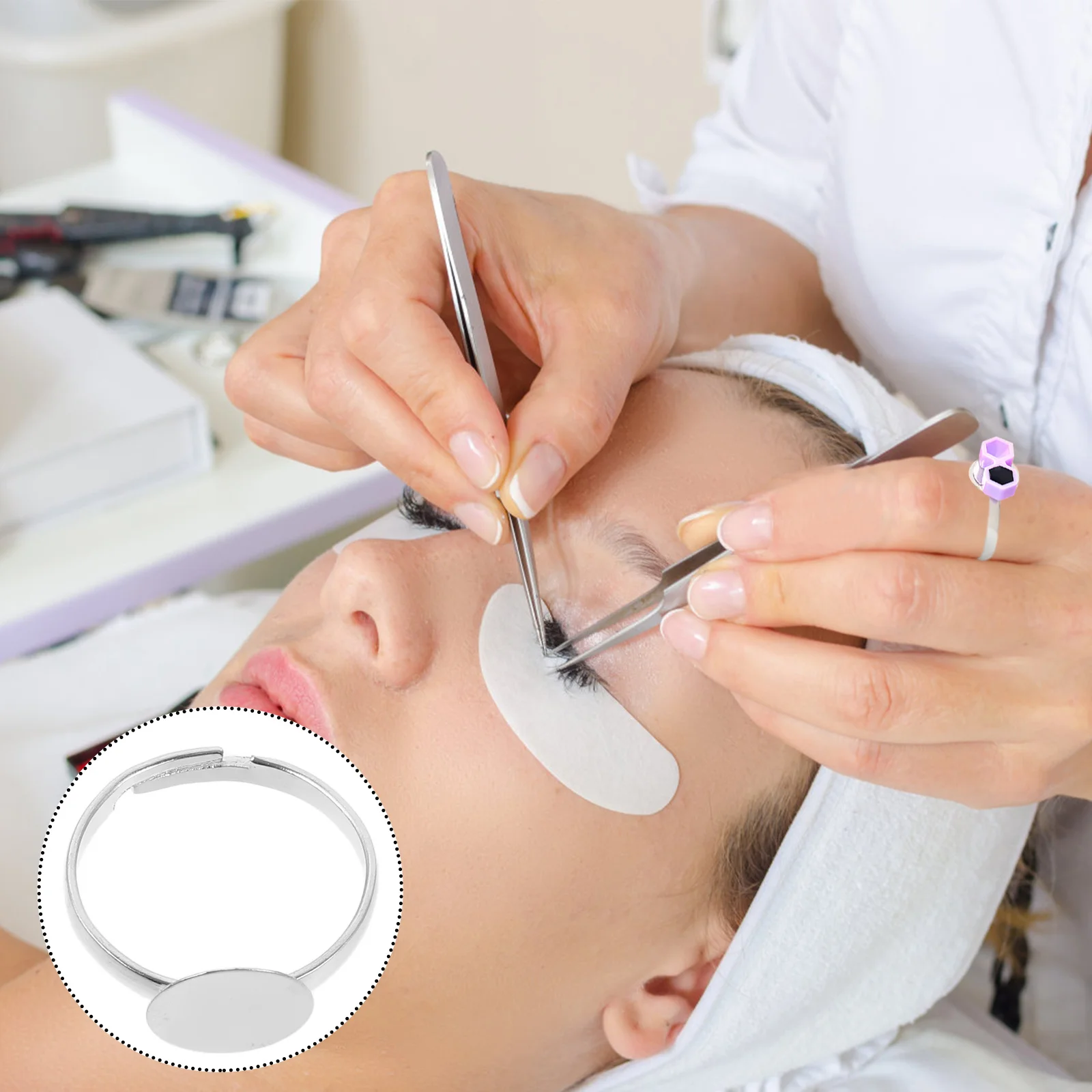 

10Pcs Adjustable Metal Ring Blanks Flat Base Zinc Alloy DIY Finger Rings Accessories Ring Making Supplies Metal Rings Base