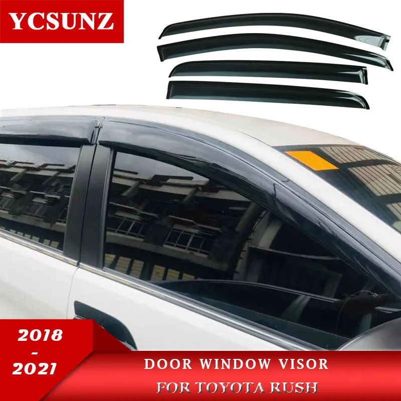 Window Visor For Toyota Rush 2018 2019 2020 2021 Car Window Deflector Visor Shade Weather Shield Sun Rain Guard Car Accessories