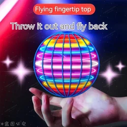 Flying Ball Toy Globe 360° Rotating Hand Controlled Orb Magic LED Lights Controller Boomerang Fly Spinners For Adults