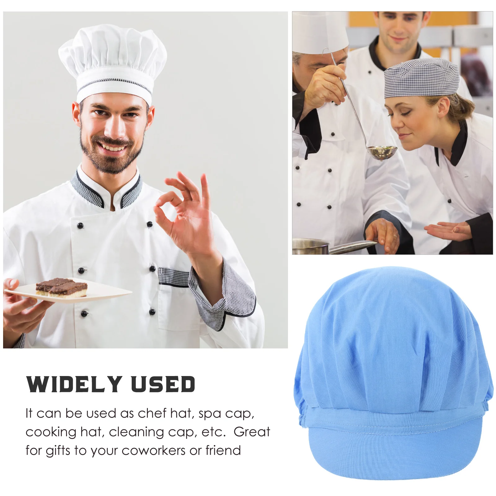 Chapeau de Chef respirant, casquette de travail, Design unisexe, adapté aux Situations multiples, facile à nettoyer et à réutiliser